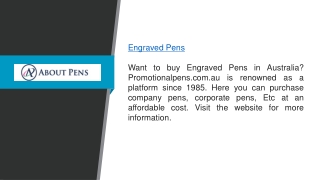 Engraved Pens  Promotionalpens.com.au