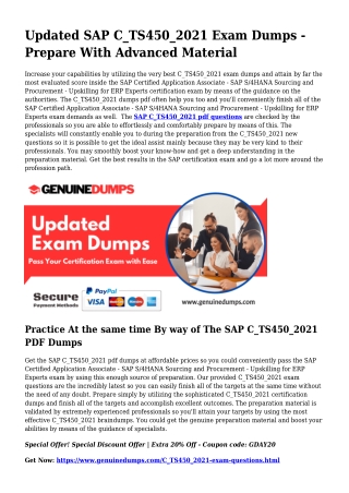 C_TS450_2021 PDF Dumps To Accelerate Your SAP Journey