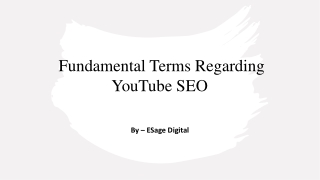 Fundamental Terms Regarding YouTube SEO