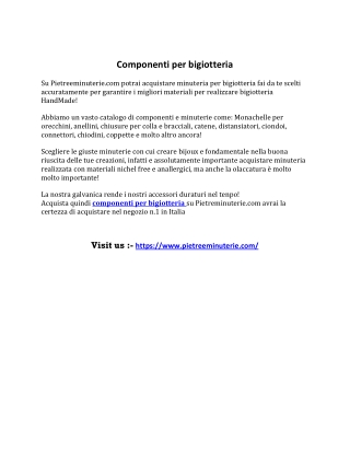 Componenti per bigiotteria