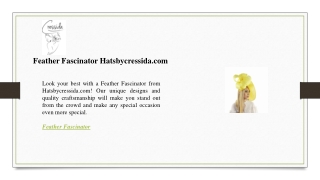 Feather Fascinator Hatsbycressida.com