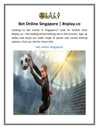 Bet Online Singapor 8nplay.co