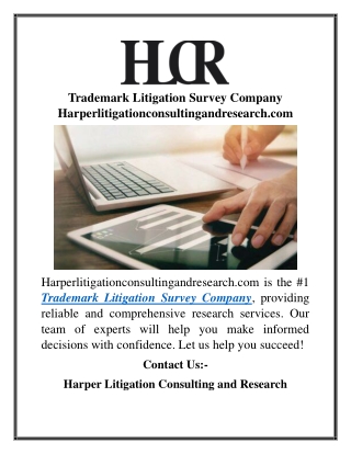 Trademark Litigation Survey Company Harperlitigationconsultingandresearch