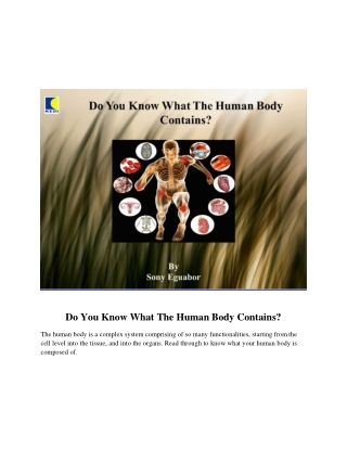 Do You Know What The Human Body Contains
