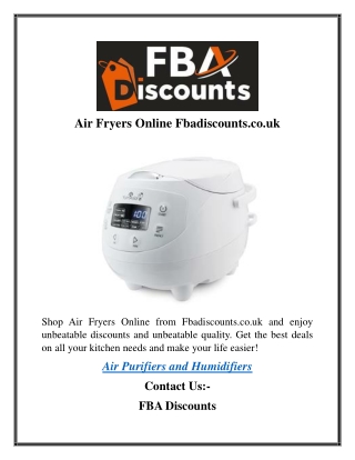 Air Fryers Online Fbadiscounts.co.uk