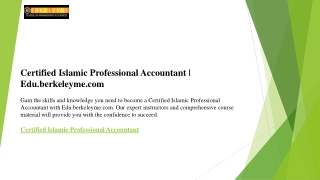 Certified Islamic Professional Accountant  Edu.berkeleyme.com
