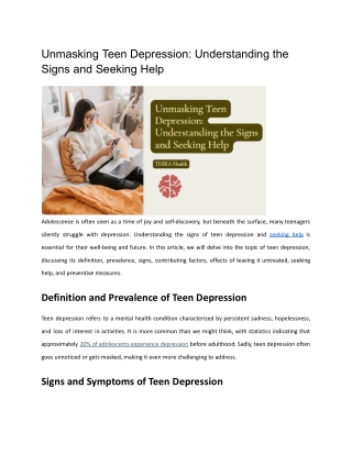 Unmasking Teen Depression_ Understanding the Signs and Seeking Help