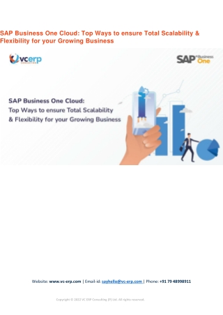 SAP Business One Cloud: Top Ways to ensure Total Scalability & Flexibility for y
