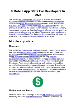 8 Mobile App Stats For Developers In 2023
