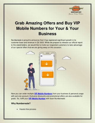 VIP Mobile Number