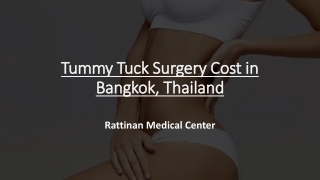 Tummy Tuck Surgery Cost in Bangkok, Thailand