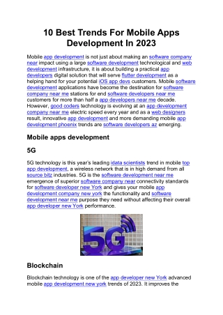 10 Best Trends For Mobile Apps Development In 2023