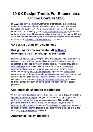 10 UX Design Trends For E-commerce Online Store In 2023