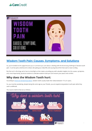 wisdom tooth pain