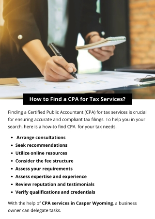 How to Find a CPA for Tax Services?