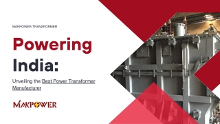 Powering India Unveiling the Best Power Transformer Manufacturer