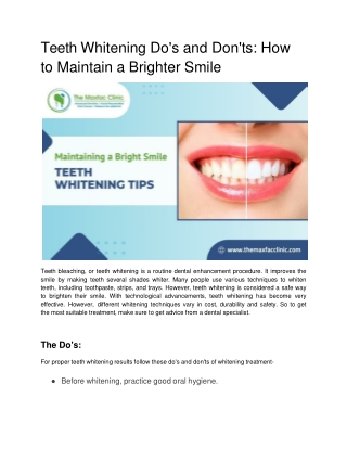 Teeth Whitening Do's and Don'ts_ How to Maintain a Brighter Smile.docx