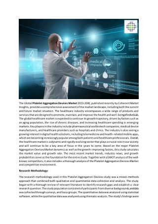 Platelet Aggregation Devices Market