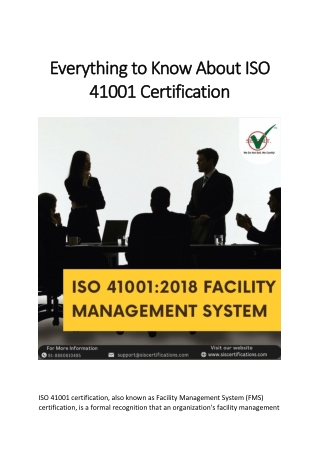 Everything to Know About ISO 41001 Certification