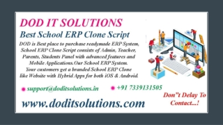 School ERP Clone Script - DOD IT SOLUTIONS