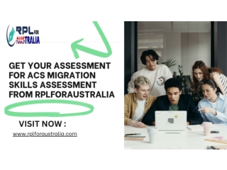 Get your Assessment for ACS Migration Skills Assessment from RPLforAustralia