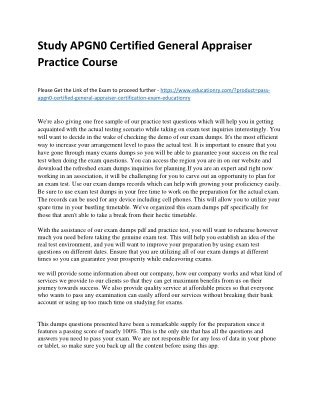 APGN0 Certified General Appraiser