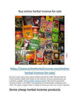 Buy online herbal incense for sale