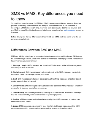SMS vs MMS_ Key differences you need to know