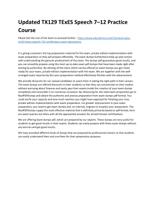 TX129 TExES Speech 7–12