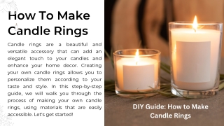 How To Make Candle Rings