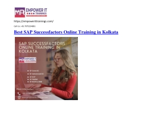 Best SAP Successfactors Online Training in Kolkata