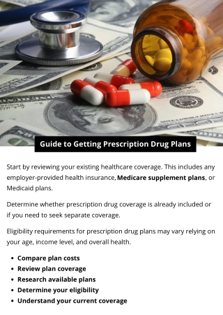 Guide to Getting Prescription Drug Plans