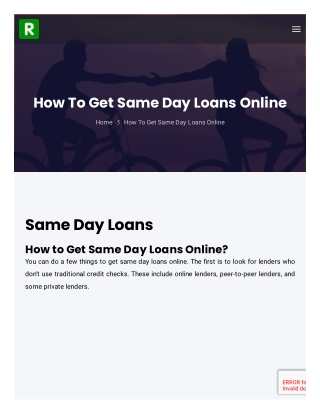 same day loans