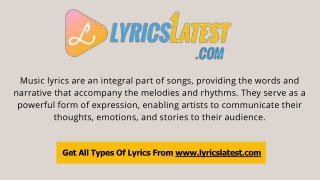 Hindi Songs Lyrics and Punjabi Songs Lyrics - Lyricslatest