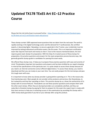 TX178 TExES Art EC–12