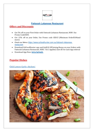 Fattoosh Lebanese Restaurant - PDF