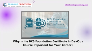 Why is the BCS Foundation Certificate in DevOps Course Important for Your Career