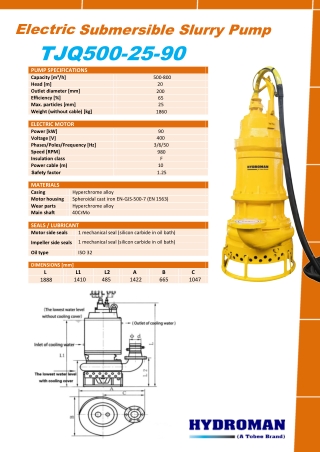 TJQ500-25-90  Technical Data Sheet