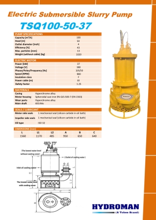 TSQ100-50-37 Technical Data Sheet