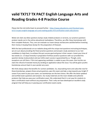 TX717 TX PACT English Language Arts and Reading Grades 4-8