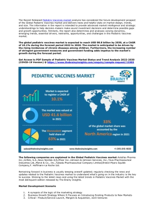 Pediatric Vaccines Market