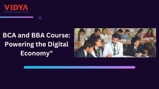 BCA and BBA Course: Powering the Digital Economy"