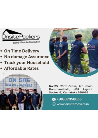 Onsite Movers and Packers in HSR Layout