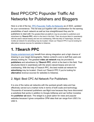 Best PPC_CPC Ad Networks for Publishers and Bloggers (1)