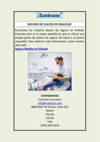 Seguro de salud en Hialeah