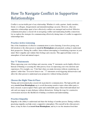 How To Navigate Conflict in Supportive Relationships (1)