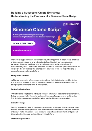 Binance clone script