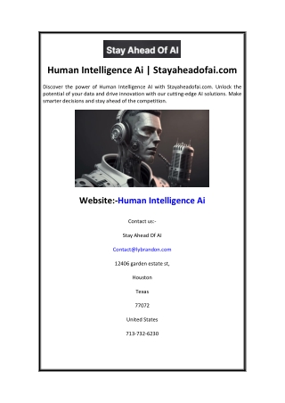 Human Intelligence Ai  Stayaheadofai.com