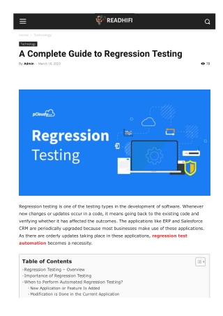 A Complete Guide to Regression Testing