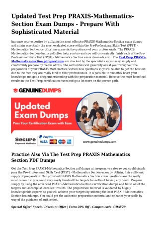 PRAXIS-Mathematics-Section PDF Dumps For Ideal Exam Success